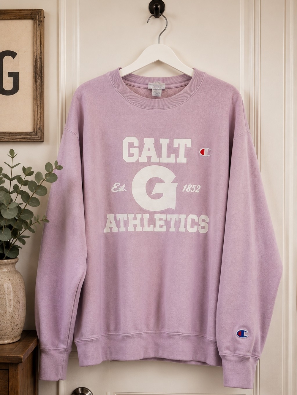 Champion Reverse Weave 2XL Pink Coach Athletics Crewneck Sweatshirt